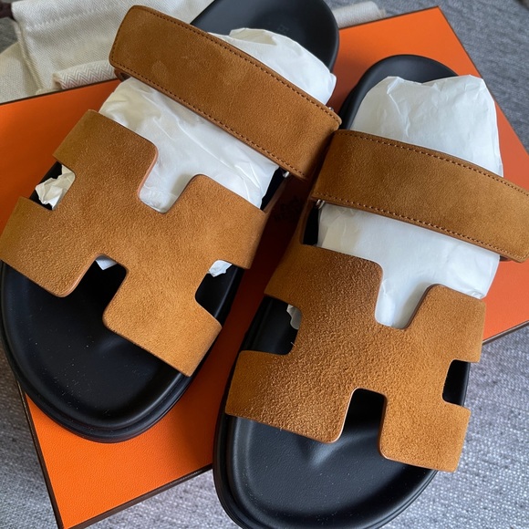 * Sold * Brand New Hermes Chypre - Naturel Suede, 38 - Picture 4 of 6